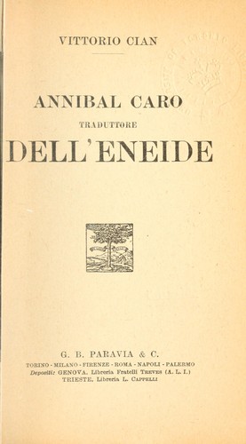Cover for Annibla Caro, traduttore dell'Eneide.