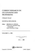 Cover for Current Research on Occupations and Professions