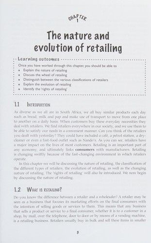 Cover for Introduction to retailing