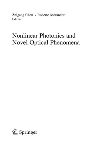 Cover for Nonlinear Photonics and Novel Optical Phenomena