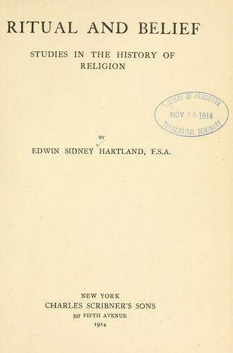 Cover for Ritual and belief