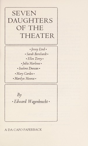 Cover for Seven daughters of the theater
