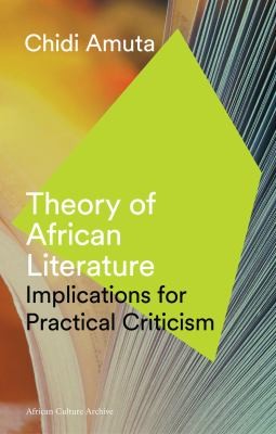 Cover for Theory of African Literature