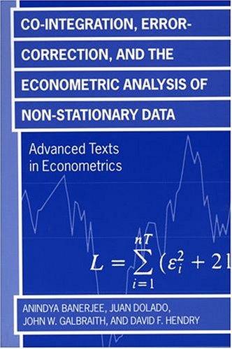 Cover for Co-integration, error correction, and the econometric analysis of non-stationary data