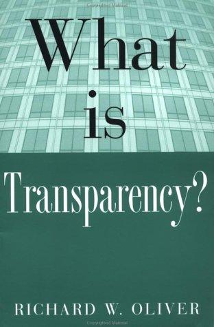Cover for What is Transparency?