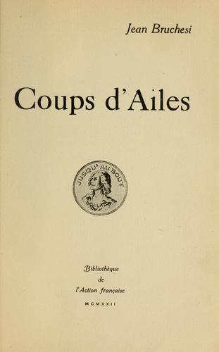 Cover for Coups d'ailes
