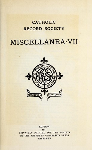 Cover for Miscellanea