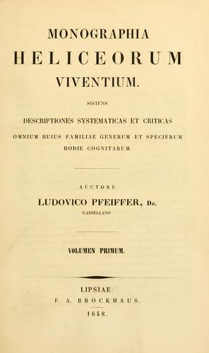 Cover for Monographia heliceorum viventium