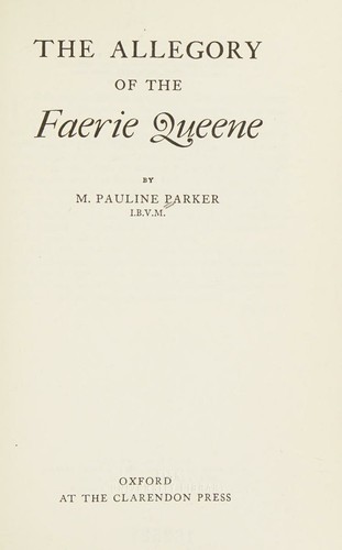 Cover for The allegory of The Faerie Queene.
