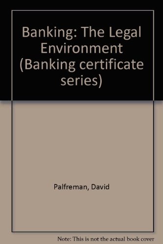 Cover for Banking, the legal environment