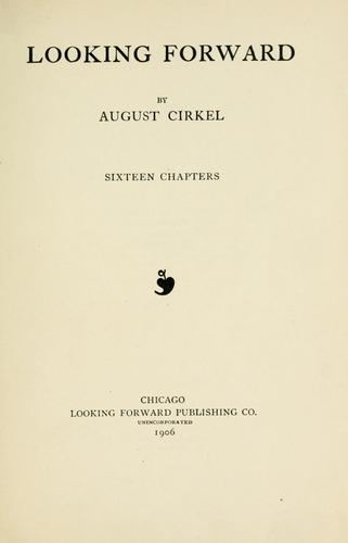 Cover for Looking forward