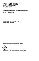 Cover for Persistent poverty
