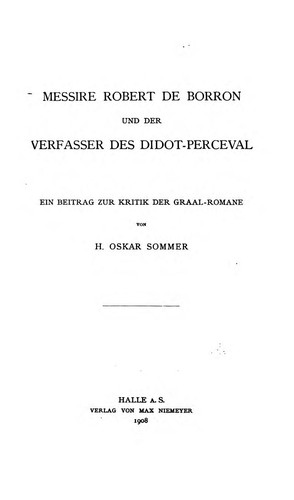 Cover for Messire Robert de Borron und der Verfasser des Didot-Perceval