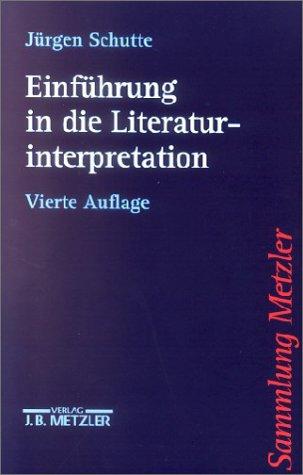 Cover for Einführung in die Literaturinterpretation.