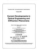 Cover for Current developments in optical engineering and diffraction phenomena