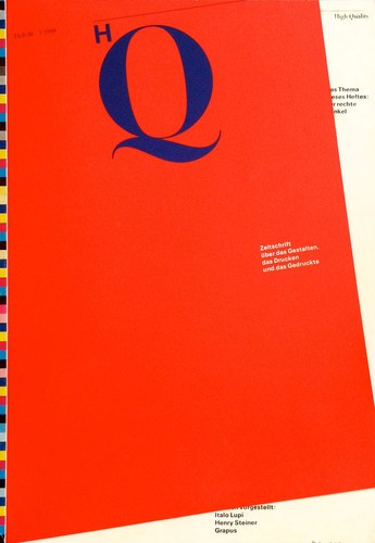 Cover for High Quality Zeitschrift über das Gestalten, das Drucken und das Gedruckte, Heft 10