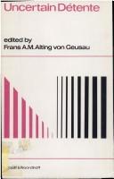 Cover for Uncertain détente