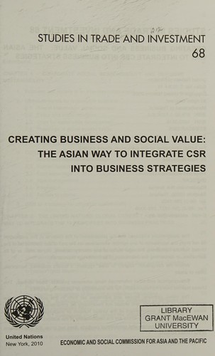 Cover for Creating business and social value