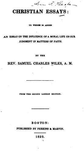 Cover for Christian essays