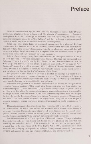 Cover for Readings in personnel management