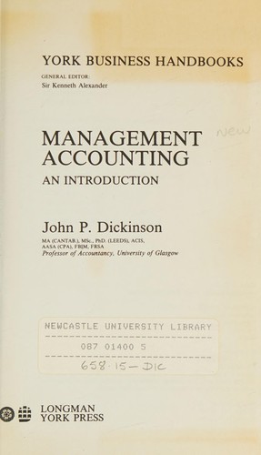 Cover for Management accounting