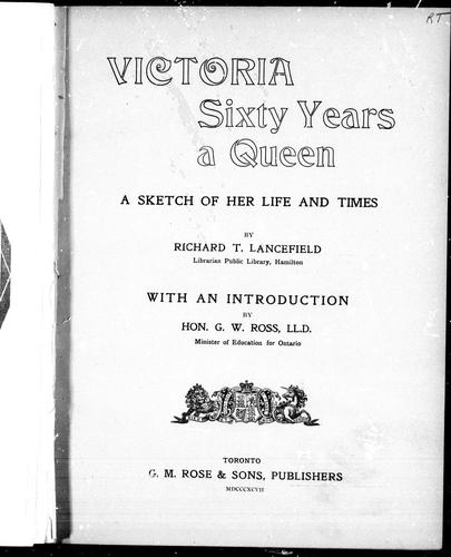 Cover for Victoria, sixty years a queen