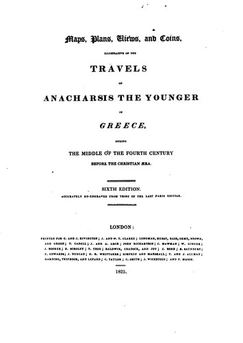 Cover for Maps, plans, views, and coins, illustrative of the Travels of Anacharsis the younger in Greece ...