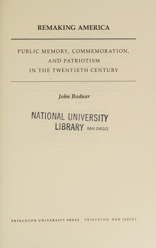 Cover for Remaking America