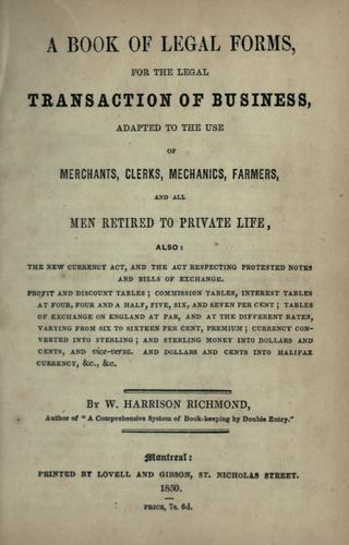 Cover for A book of legal forms