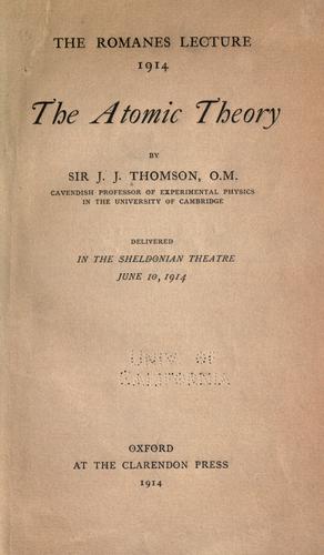 Cover for The atomic theory