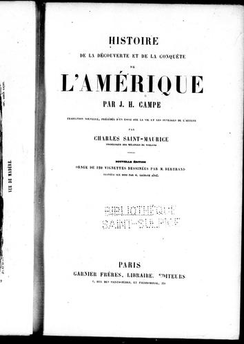 Cover for Histoire de la découverte et de la conquête de l'Amérique