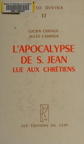 Cover for L'Apocalypse de Saint Jean lue aux chrétiens