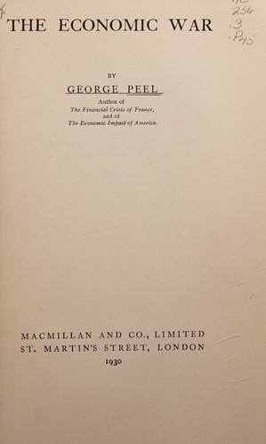 Cover for The economic war