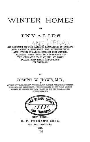Cover for Winter homes for invalids