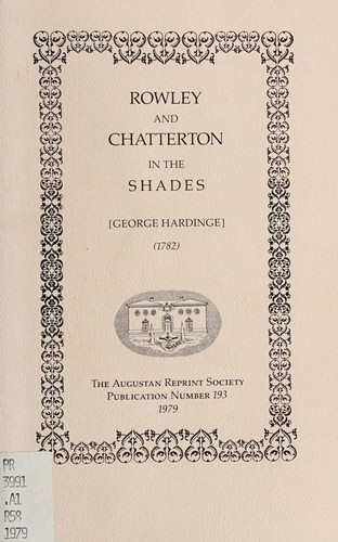 Cover for Rowley and Chatterton in the shades