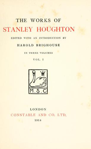 Cover for works of Stanley Houghton