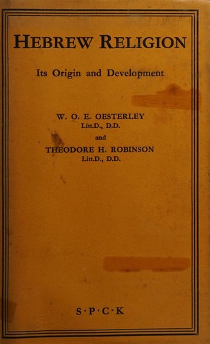 Cover for Hebrew religion