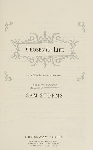 Cover for Chosen for life