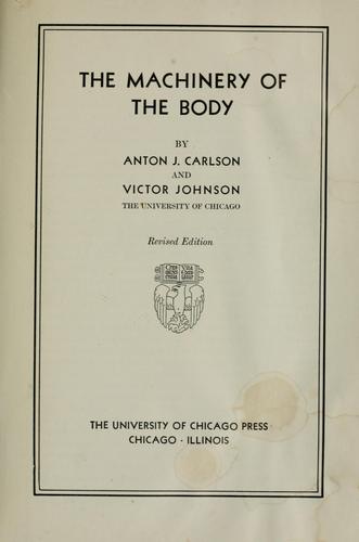 Cover for The machinery of the body