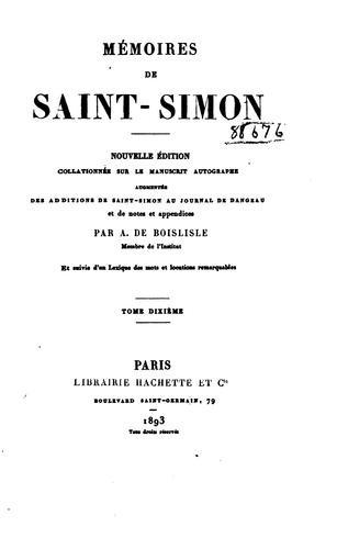 Cover for Mémoires de Saint-Simon