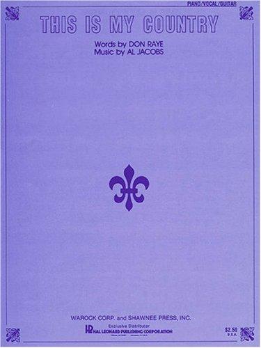 Cover for This is My Country
