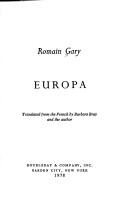 Cover for Europa
