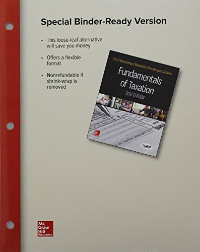 Cover for GEN COMBO LOOSELEAF FUNDAMENTALS OF TAXATION 2017; CONNECT ACCESS CARD