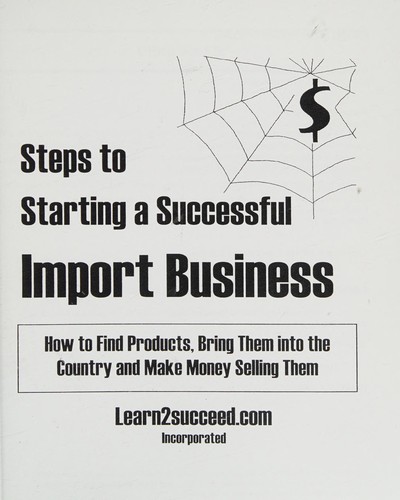 Cover for Steps to starting a successful import business