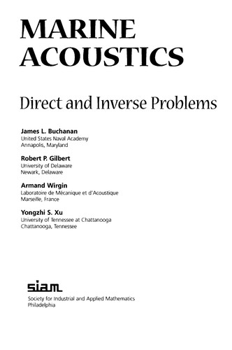 Cover for Marine acoustics