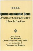 Cover for Quitte, ou, Double sens