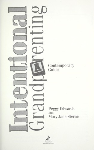 Cover for Intentional grandparenting