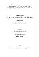 Cover for Dokumente zur Geschichte von Staat und Gesellschaft in Bayern