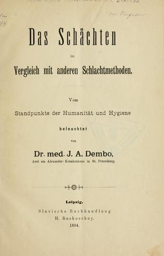 Cover for Schächten im Vergleich mit anderen Schlachtmethoden.