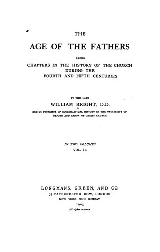 Cover for The age of the Fathers